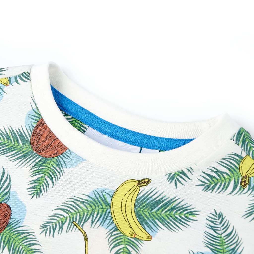 Camicia per bambini Vidaxl con maniche corte 92 multilorited