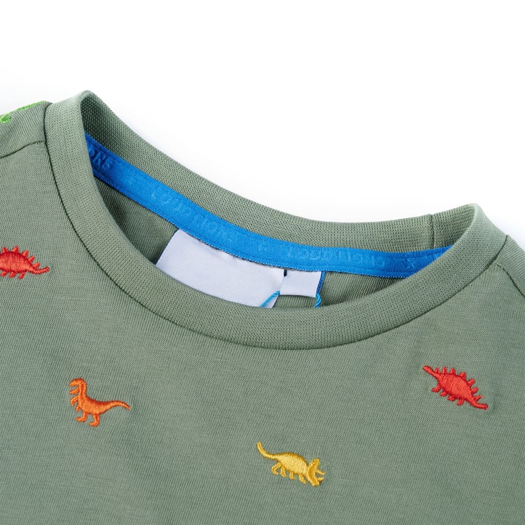 Camisa infantil de Vidaxl con mangas cortas 116 Kakikentig