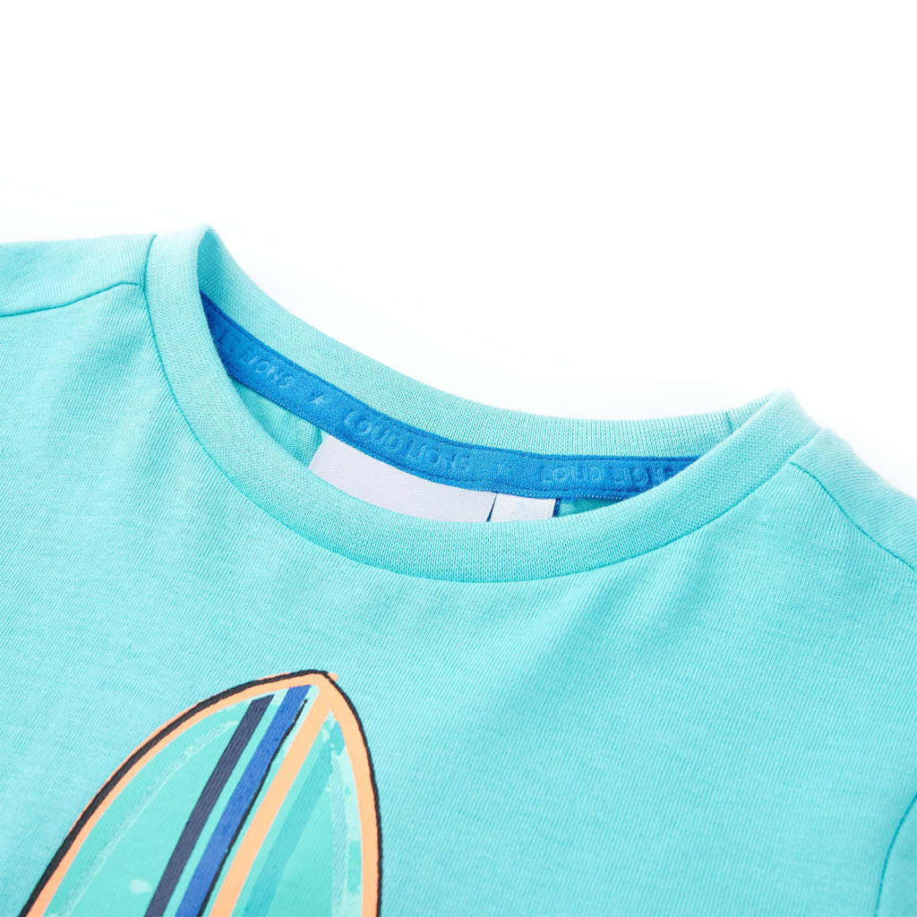 Camisa infantil de Vidaxl con mangas cortas 116 Sea Blue
