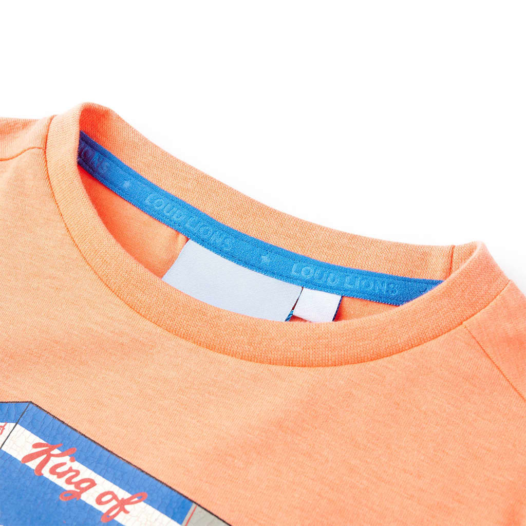 Camicia per bambini Vidaxl con maniche corte 104 neonoranje