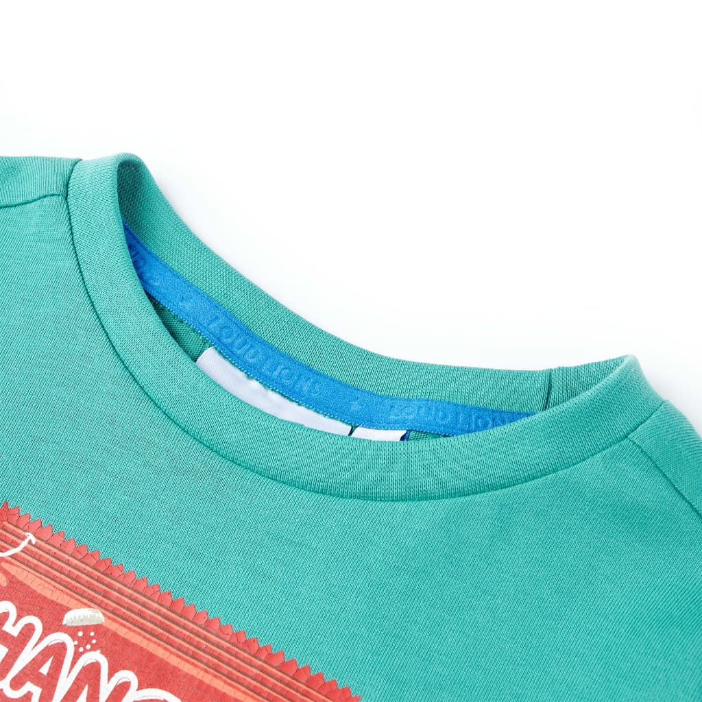 VidaXL Kindershirt met korte mouwen 128 donkermintkleurig