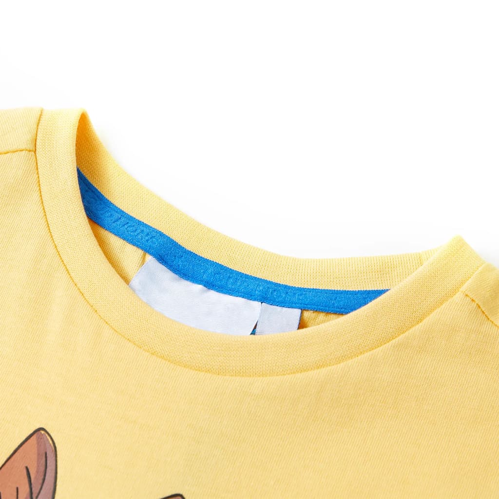 Camicia per bambini Vidaxl con maniche corte 116 giallo