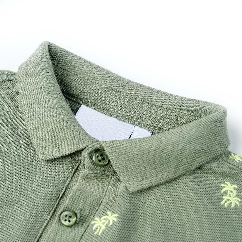Vidaxl kinderpoloshirt 104 kakikleurig