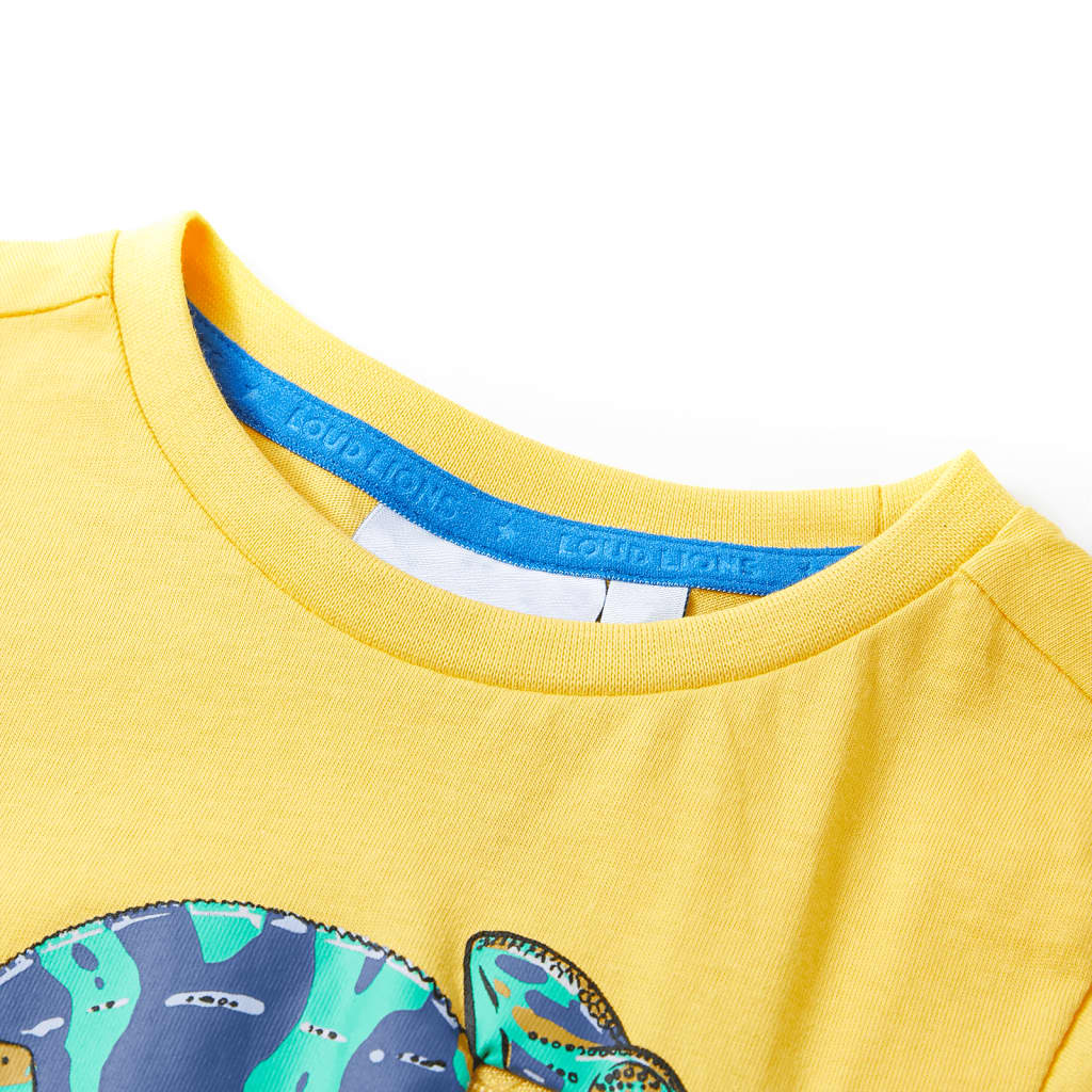 Camicia per bambini Vidaxl con maniche corte 128 luminosa luminosa
