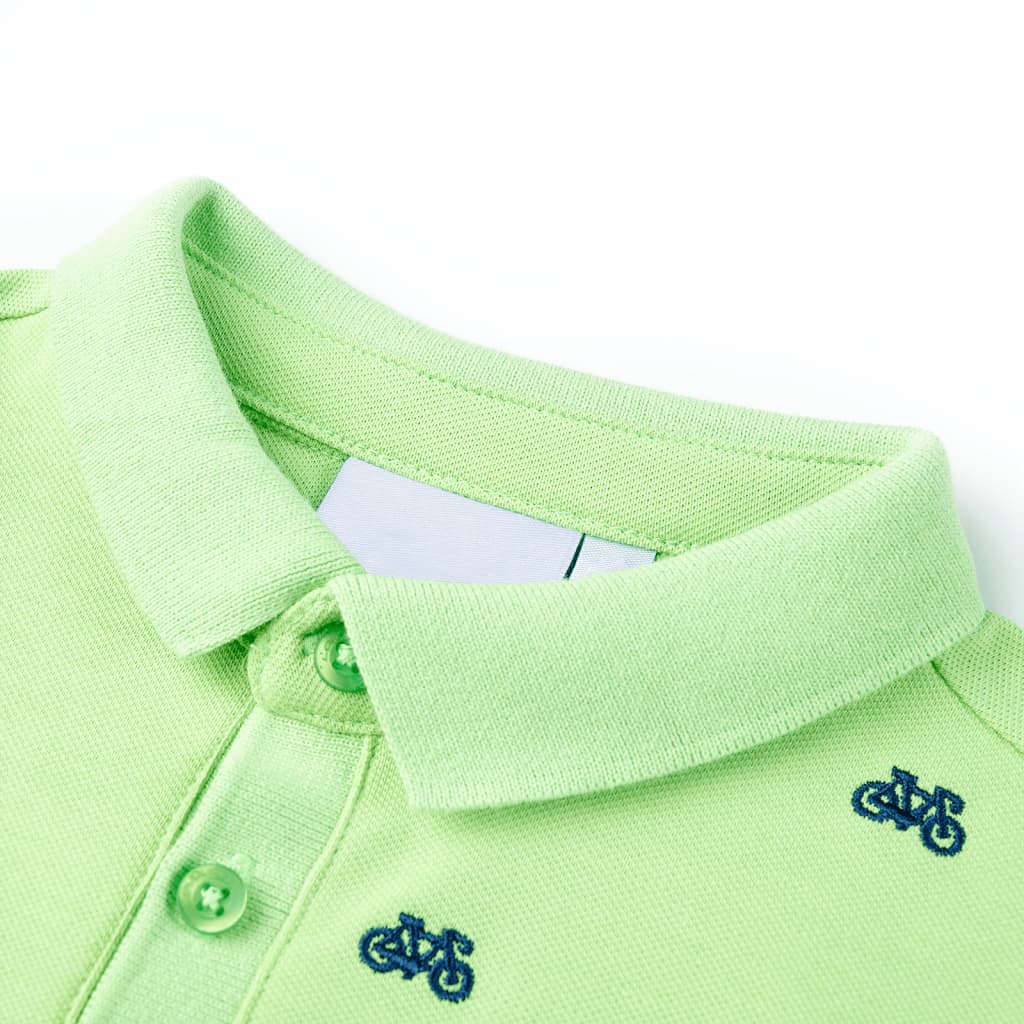 Vidaxl Polo infantil 128 Neongroen