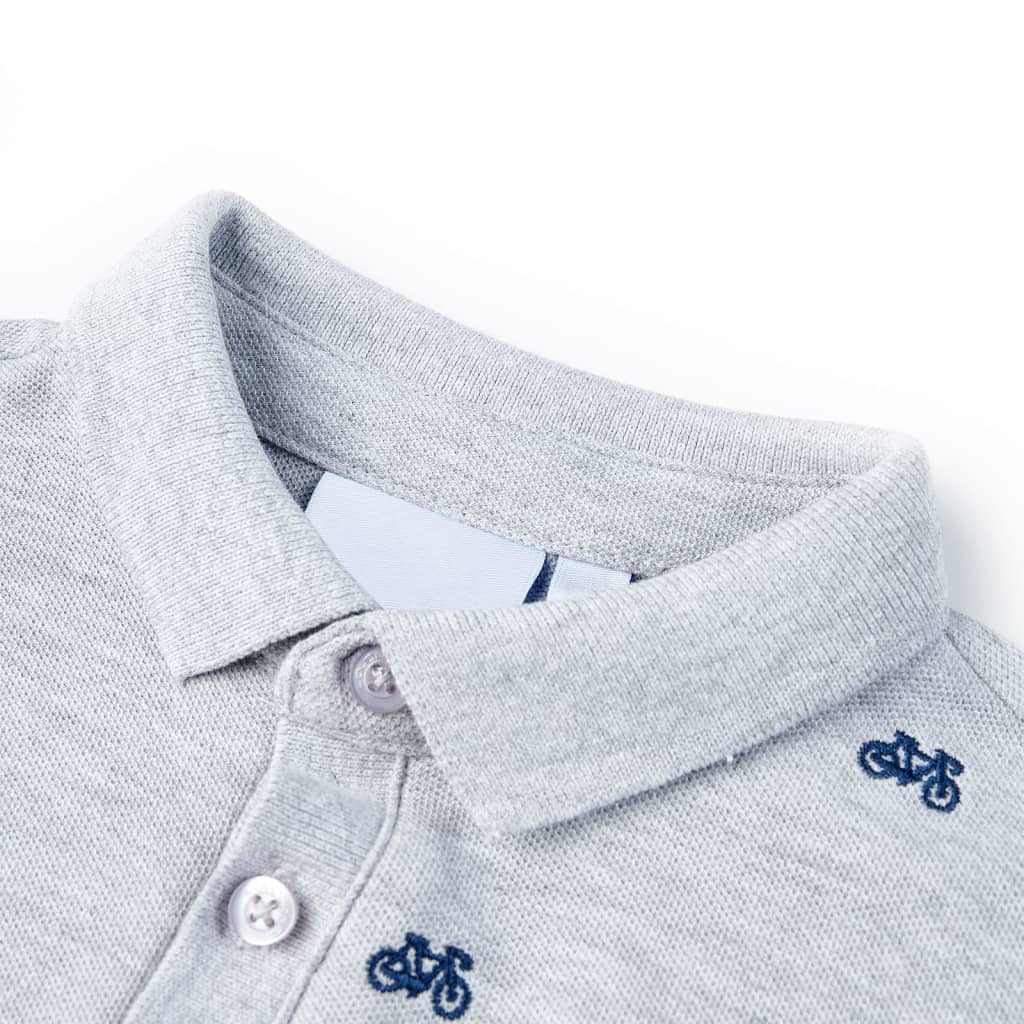 Vidaxl Children's Polo Shirt 116 Miscelato Grigio