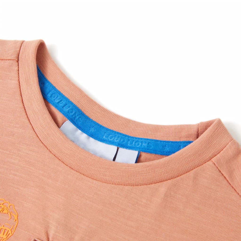 Camicia per bambini Vidaxl con maniche corte 128 licht arancione