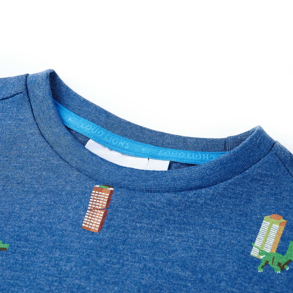 Vidaxl Children's Shirt 104 Blu scuro misto
