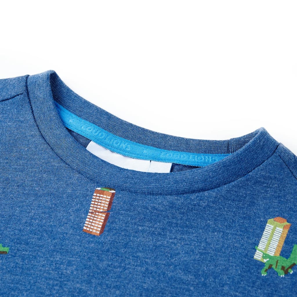 Vidaxl Children's Shirt 140 Blu scuro misto