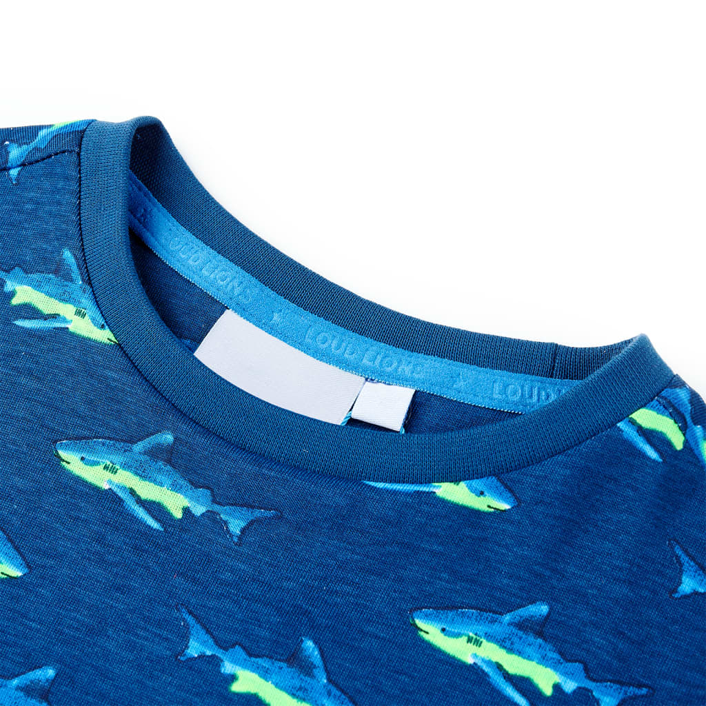 Vidaxl kindershirt 92 donkerblauw