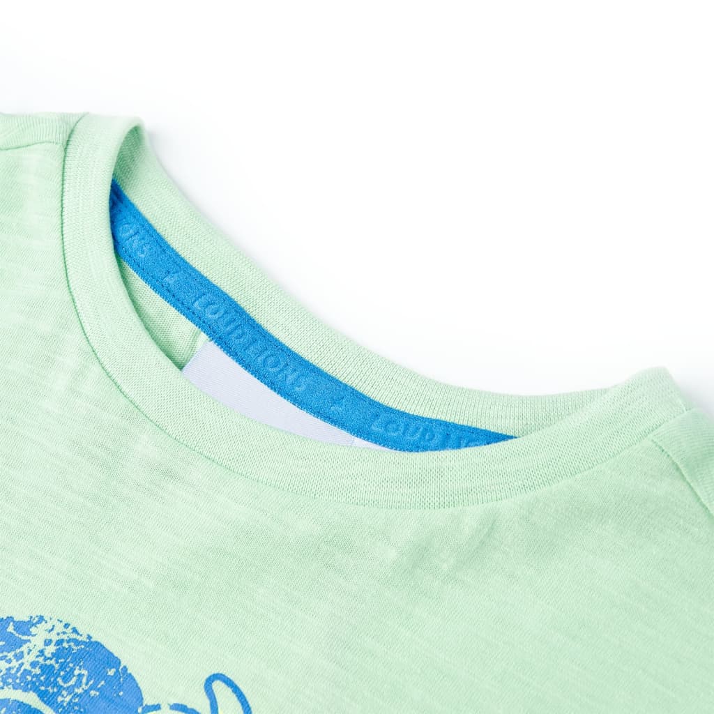 Camisa infantil vidaXL 140 verde claro