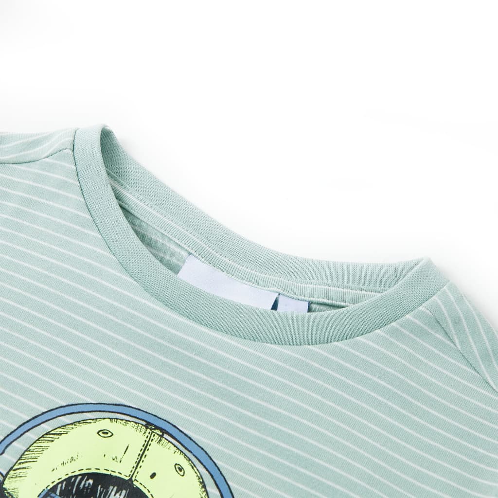 Vidaxl kindershirt met strepen 104 lichtmint