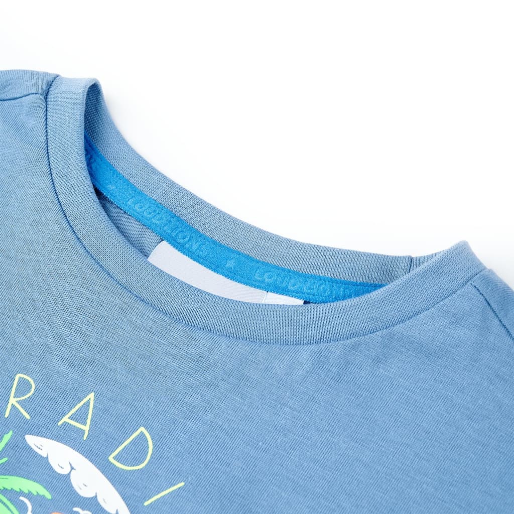 Vidaxl Children's Shirt 116 Central Blue