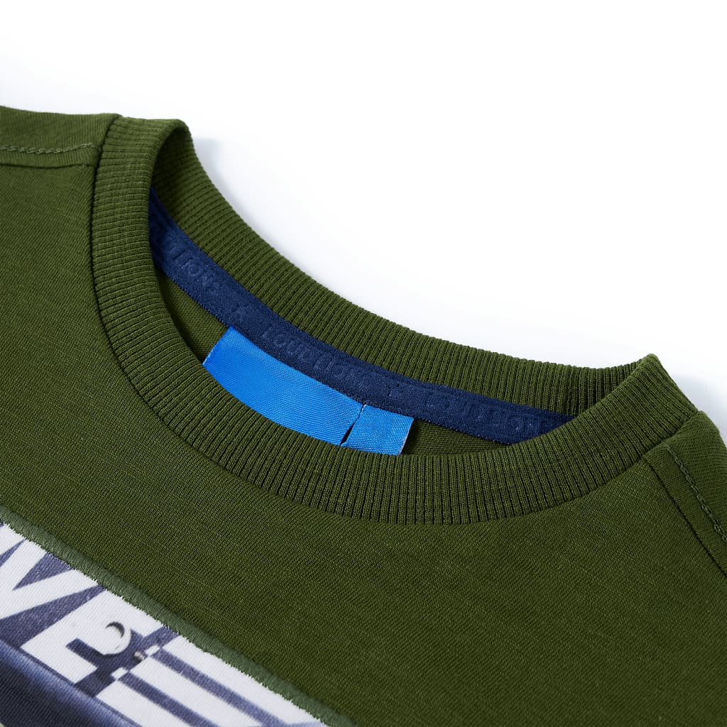 Camicia per bambini Vidaxl con maniche lunghe 116 Dark Kakiklijk