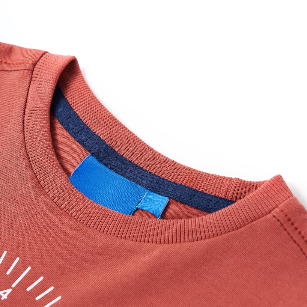 Camicia per bambini Vidaxl con maniche lunghe 116 henné luminoso