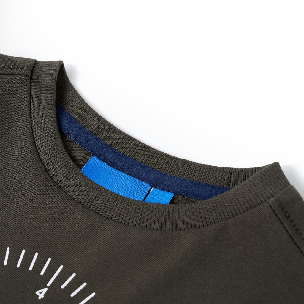 Camicia per bambini Vidaxl con maniche lunghe 128 kakikentig