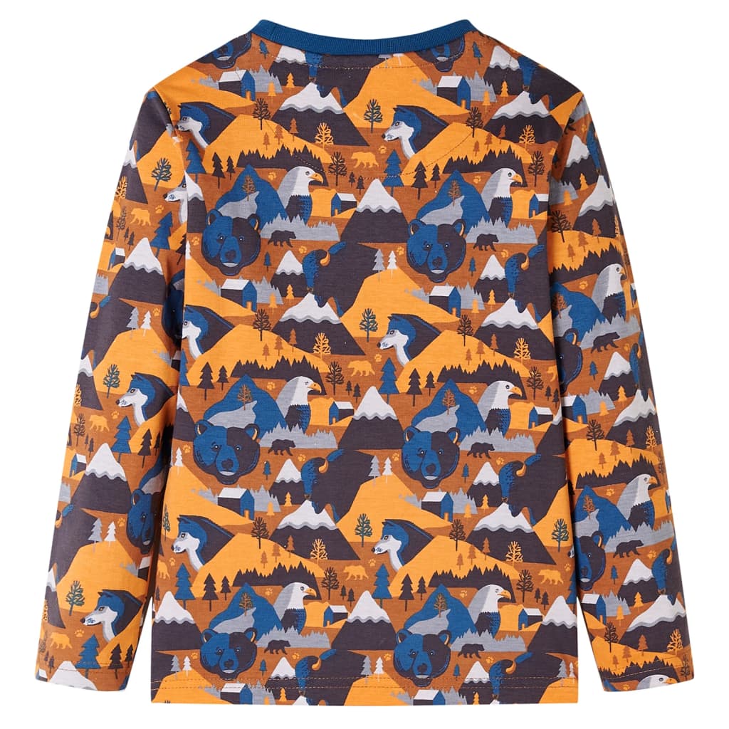 Vidaxl kinderpyjama met lange mouwen 116 cognackleurig