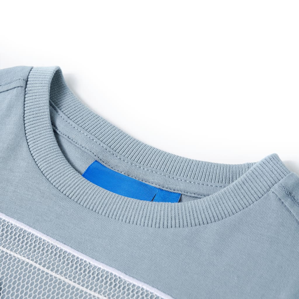 Camicia per bambini Vidaxl con maniche lunghe 116 azzurro