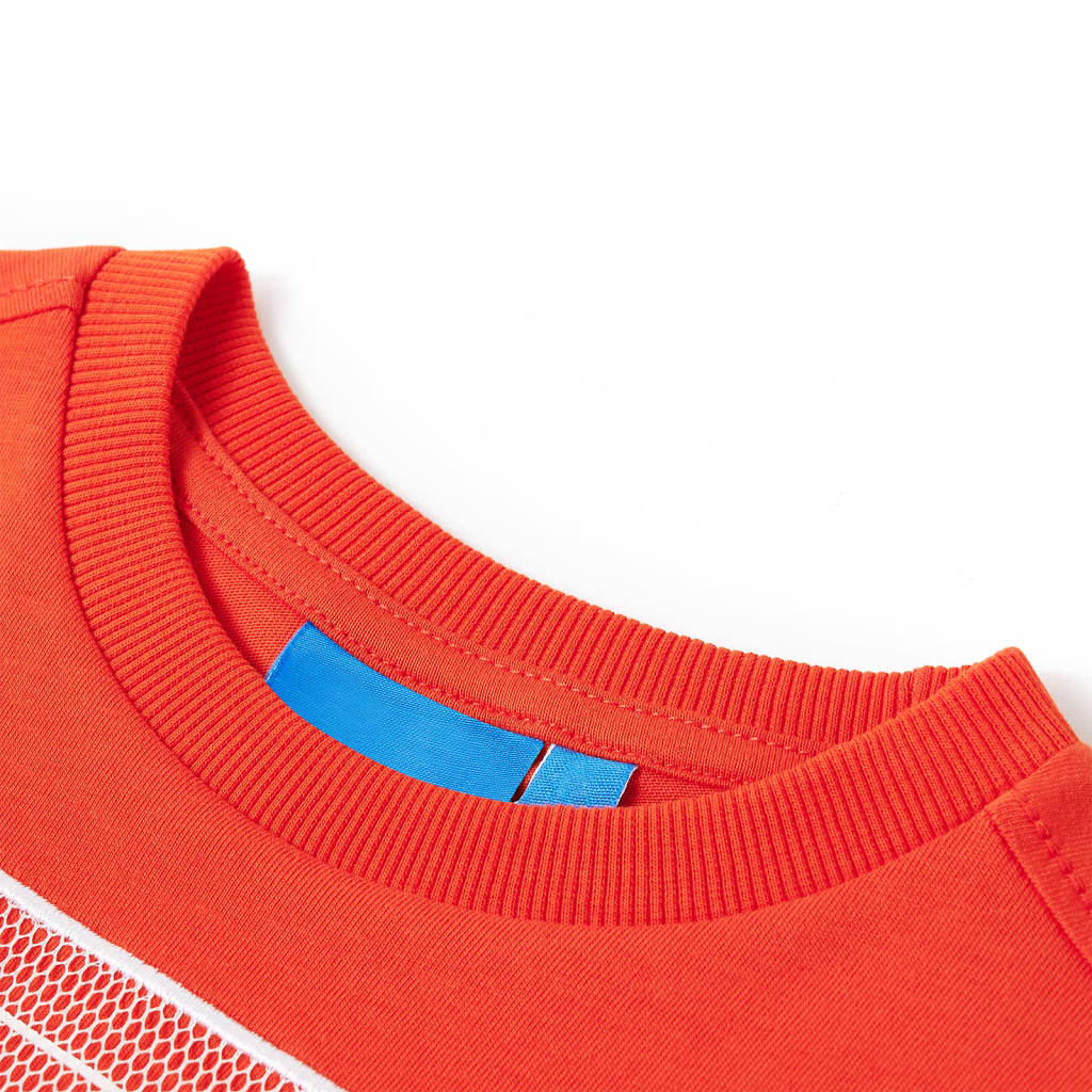 Camicia per bambini Vidaxl con maniche lunghe 104 arancione brillante
