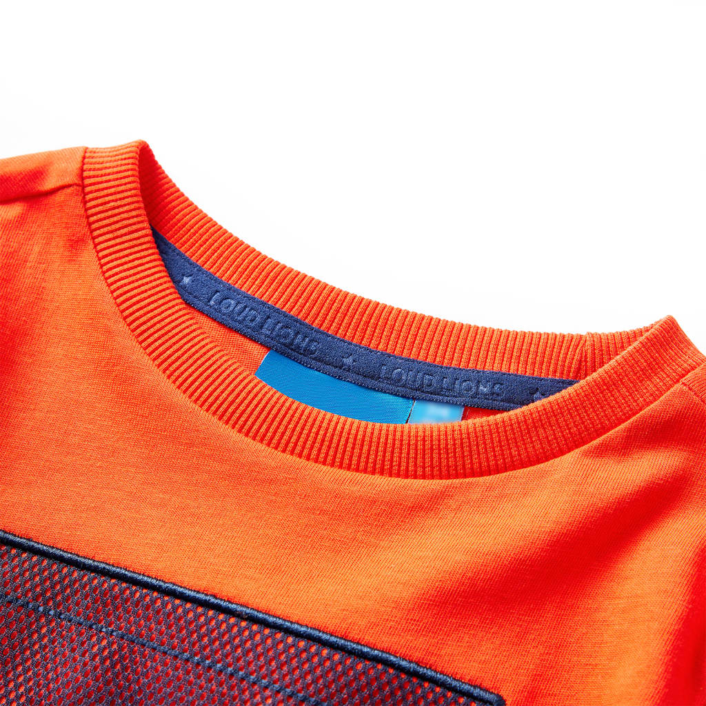 Camicia per bambini Vidaxl con maniche lunghe 116 arancione brillante