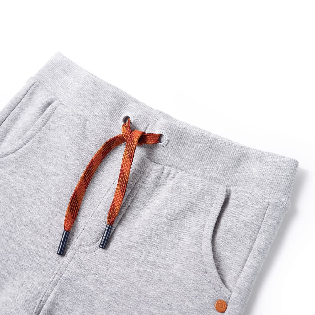 Pantaloni da jogging per bambini Vidaxl 92 grigio misto