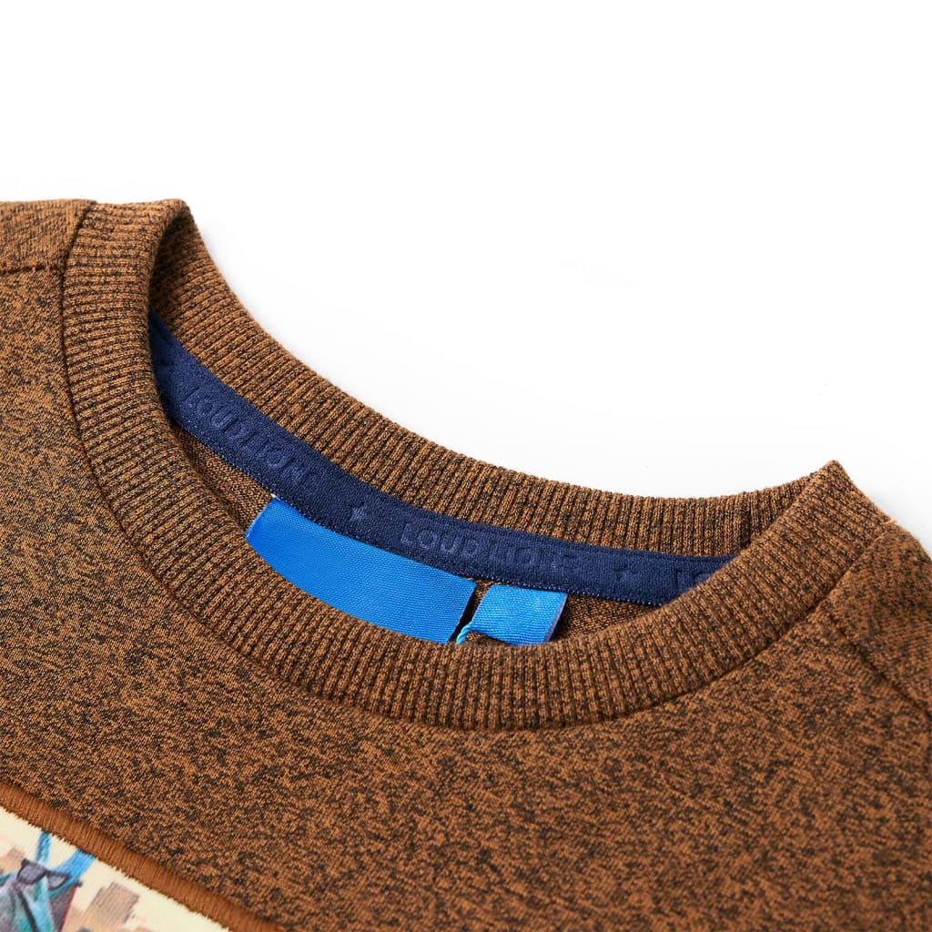 Camicia per bambini Vidaxl con maniche lunghe 140 COIN COGNAC MISTA