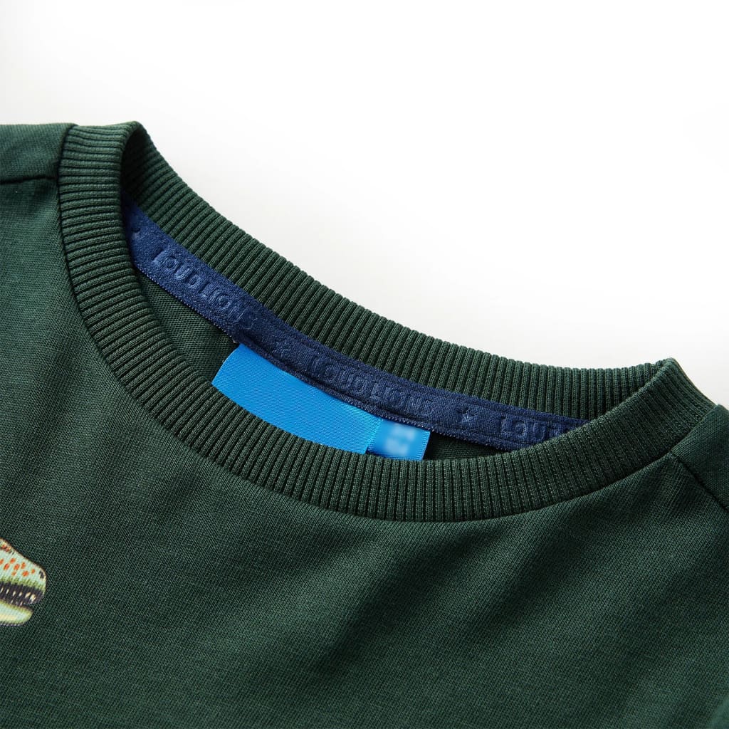 Camicia per bambini Vidaxl con maniche lunghe 92 Donkergroen
