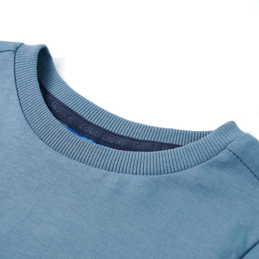 Camicia per bambini Vidaxl con maniche lunghe 92 Blu media