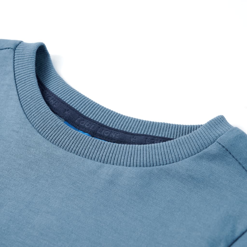 Camicia per bambini Vidaxl con maniche lunghe 140 Blu media