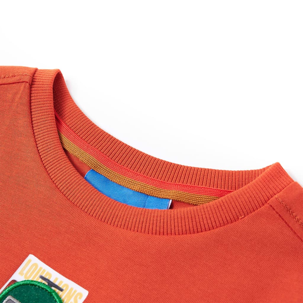 Camicia per bambini Vidaxl con maniche lunghe 128 arancione