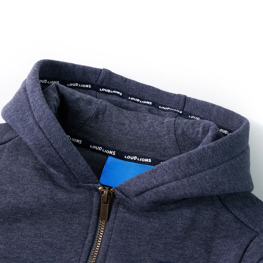 VIDAXL GIET per bambini con cappuccio e zits 128 blu scuro misto