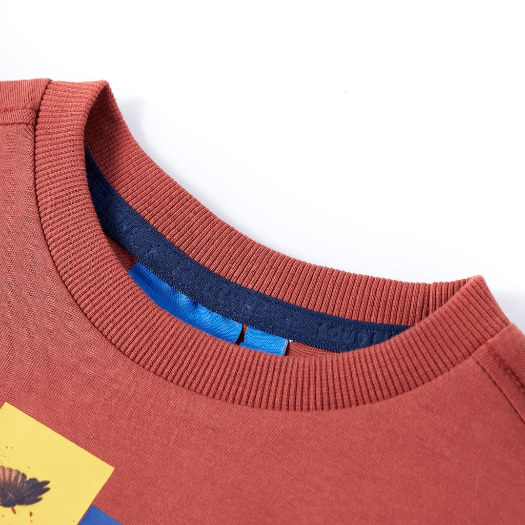 Camicia per bambini Vidaxl con maniche lunghe 104 henné luminoso