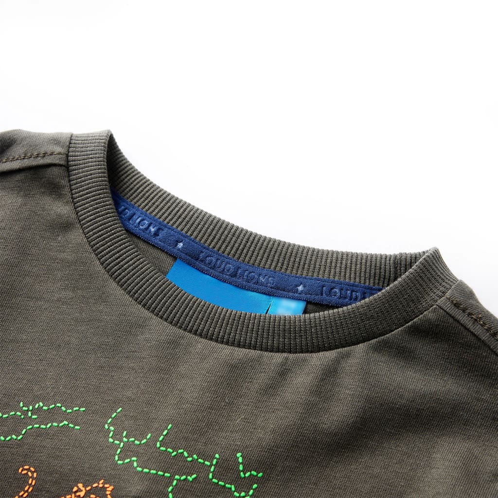 Camicia per bambini Vidaxl con maniche lunghe 92 kakikentig
