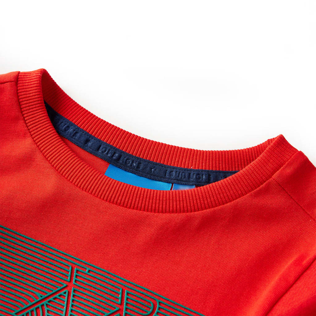 Camicia per bambini Vidaxl con maniche lunghe 104 rosso