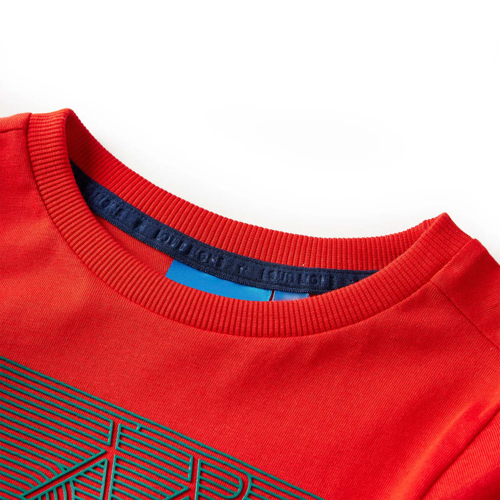 Camicia per bambini Vidaxl con maniche lunghe 116 rosse
