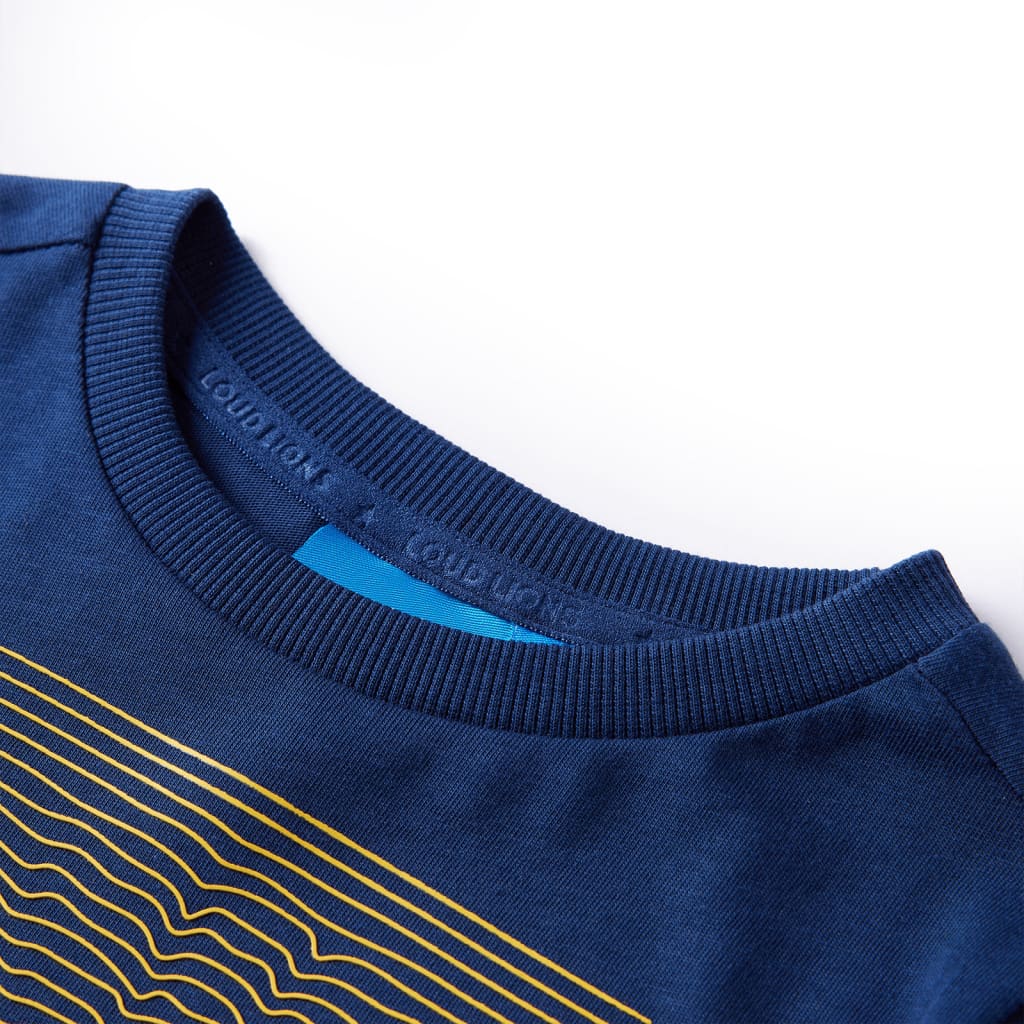Camicia per bambini Vidaxl con maniche lunghe 92 blu navy