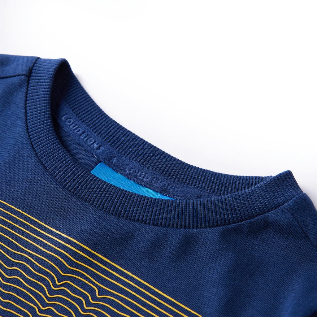 Camicia per bambini Vidaxl con maniche lunghe 104 blu navy