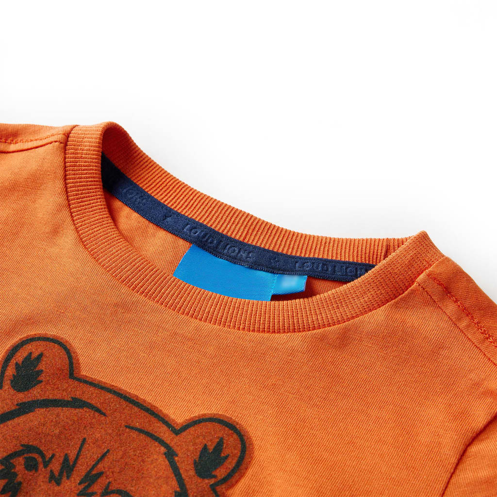 Camicia per bambini Vidaxl con maniche lunghe 92 DONKERORANJE