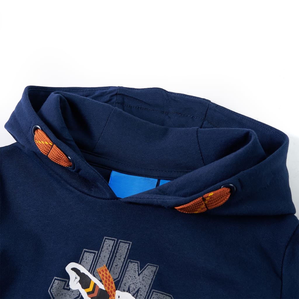 Vidaxl Siga per bambini con cappuccio 104 blu navy