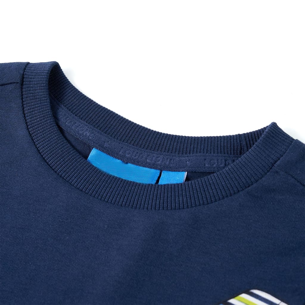 Camicia per bambini Vidaxl con maniche lunghe 92 blu navy