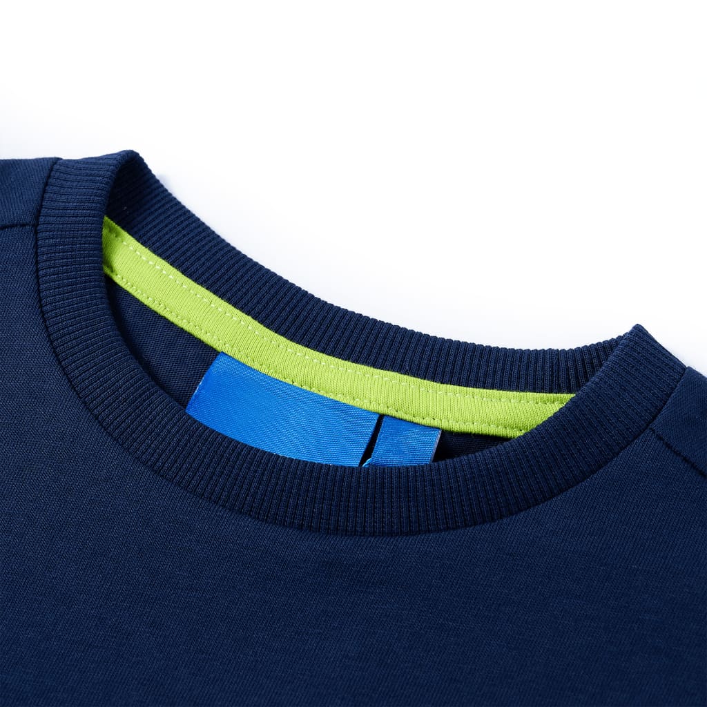 Camicia per bambini Vidaxl con maniche lunghe 104 blu navy