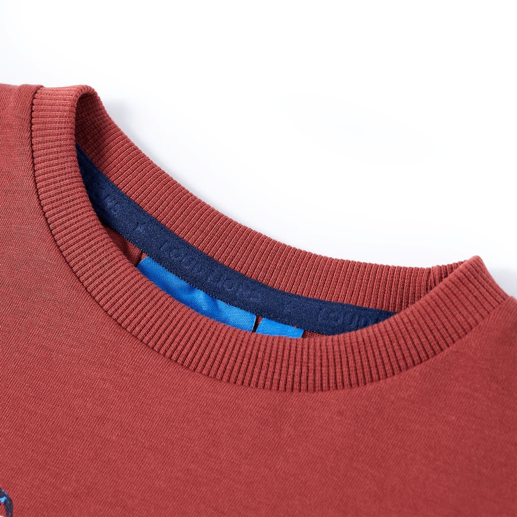 Camicia per bambini Vidaxl con maniche lunghe 104 rossastro -brown