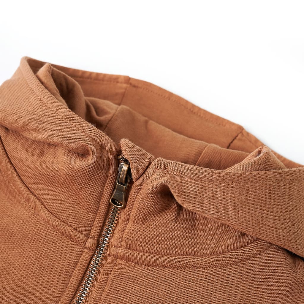Vidaxl Kindersweater con cappuccio mezzo strappa 104 antraciti cognate