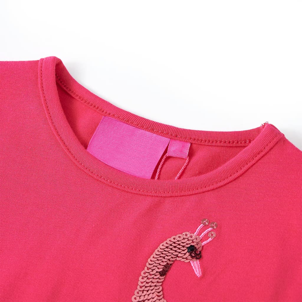 Camicia per bambini Vidaxl con maniche lunghe 116 rosa brillante