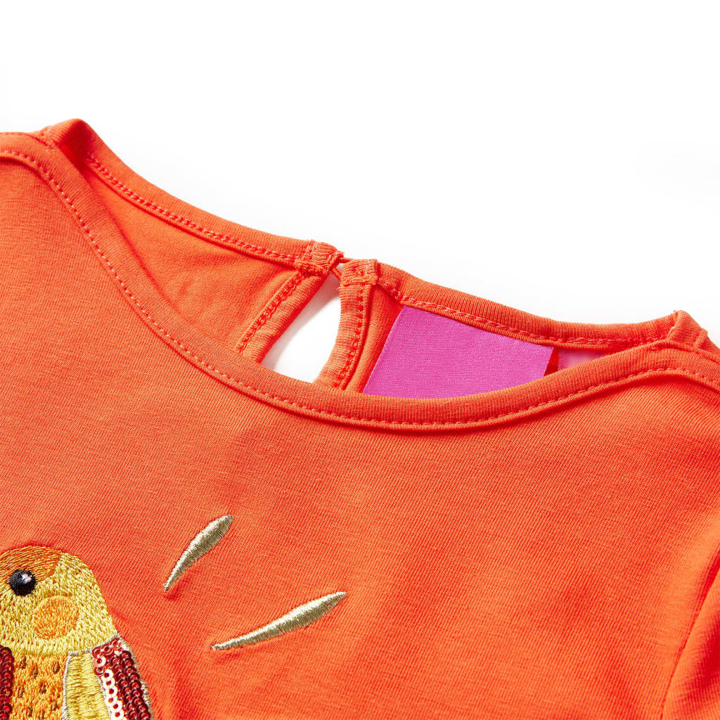Camicia per bambini Vidaxl con maniche lunghe 92 DONKERORANJE