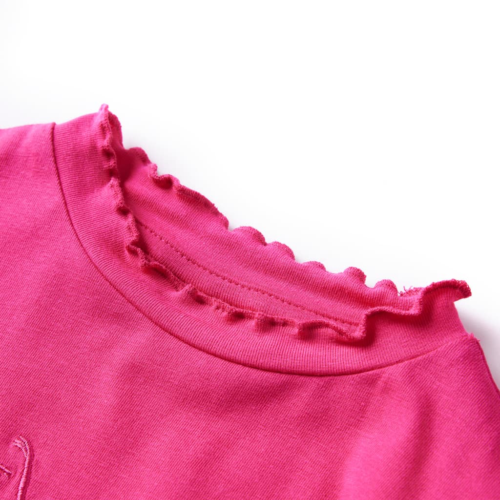 Camicia per bambini Vidaxl con maniche lunghe 116 rosa brillante