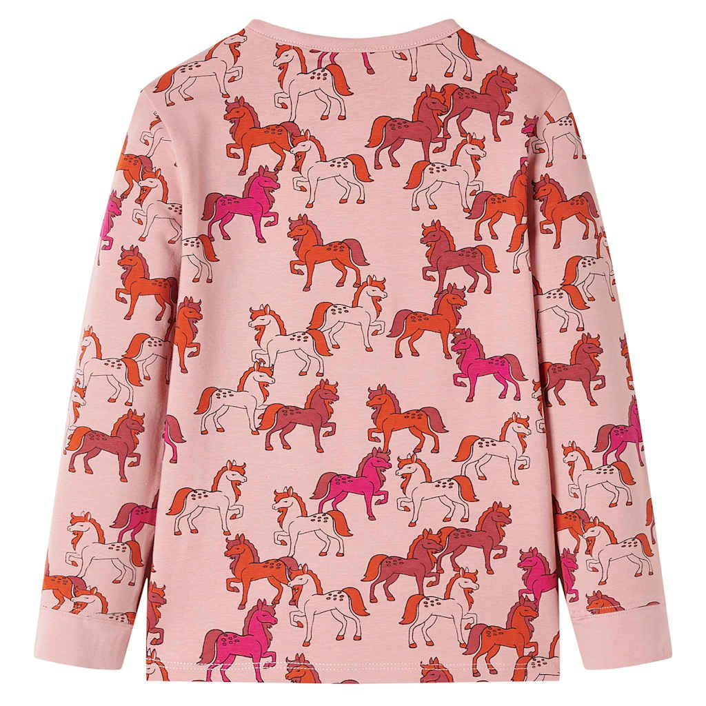 Pigiama per bambini Vidaxl con maniche lunghe 92 rosa chiaro