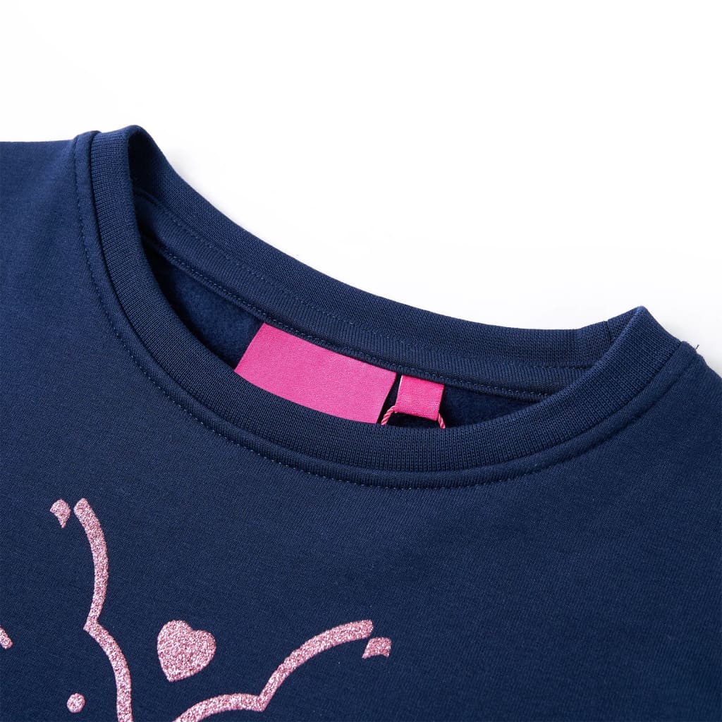 Vidaxl Vestido infantil 116 azul marino