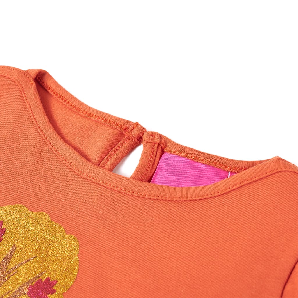 Camisa infantil de Vidaxl con mangas largas 92 Oranjebruin