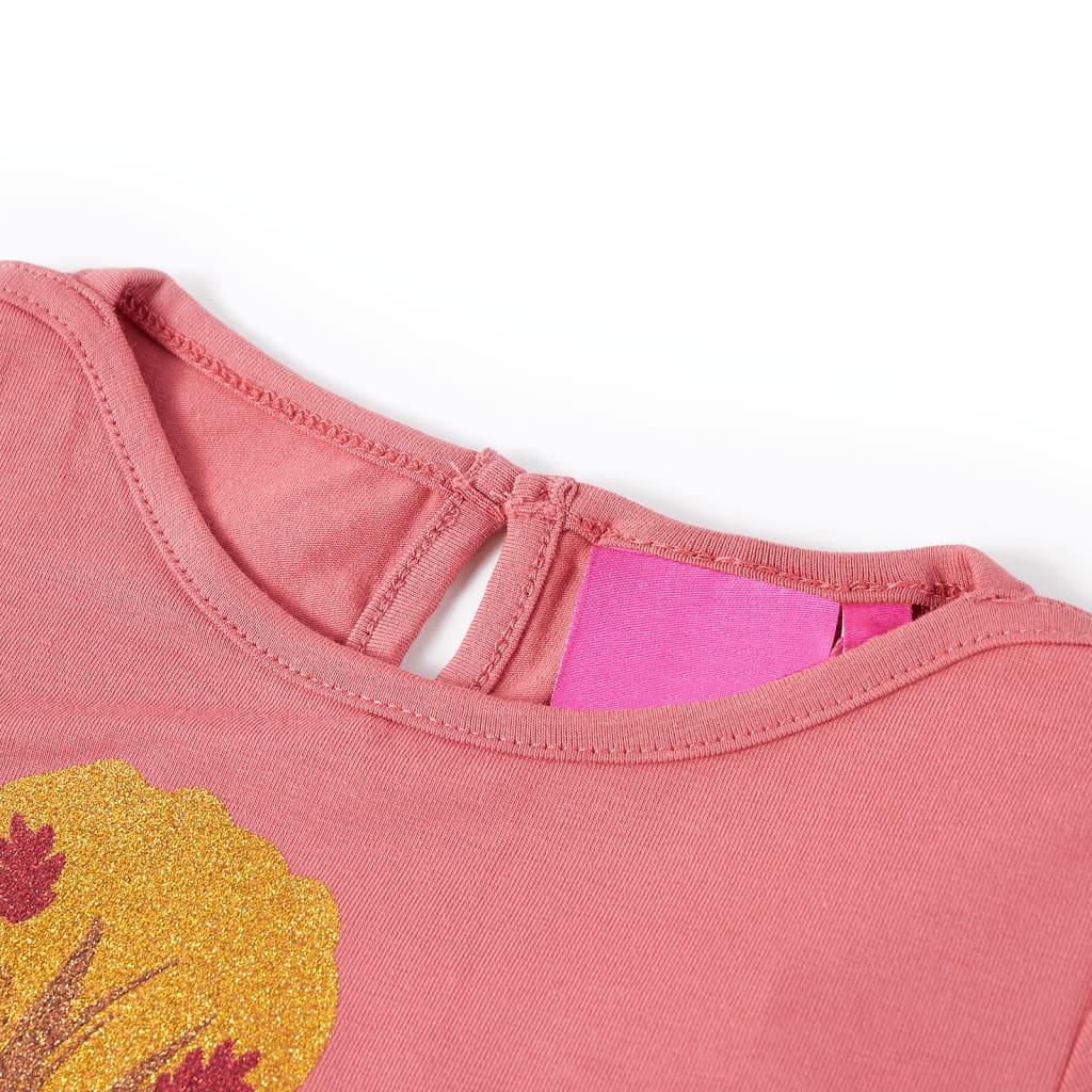 Camicia per bambini Vidaxl con maniche lunghe 140 Old Pink